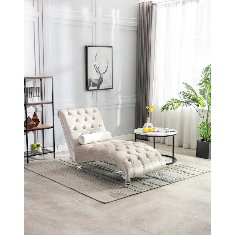 Lounge-Chaiselongue mit Acrylfüßen