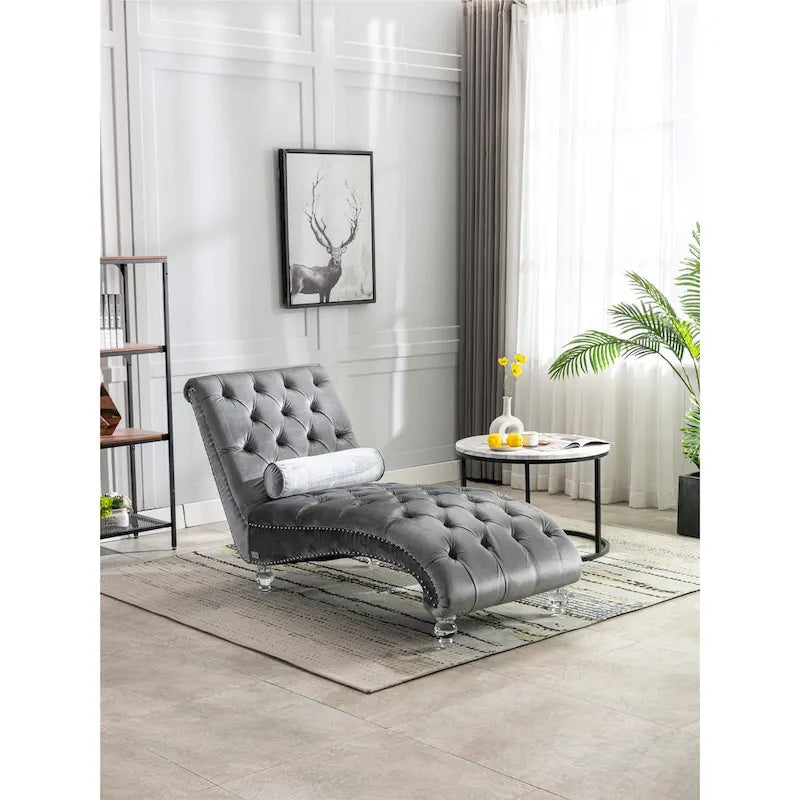 Lounge-Chaiselongue mit Acrylfüßen