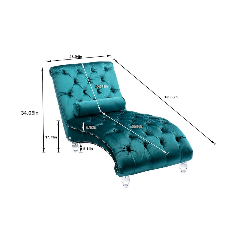Lounge-Chaiselongue mit Acrylfüßen