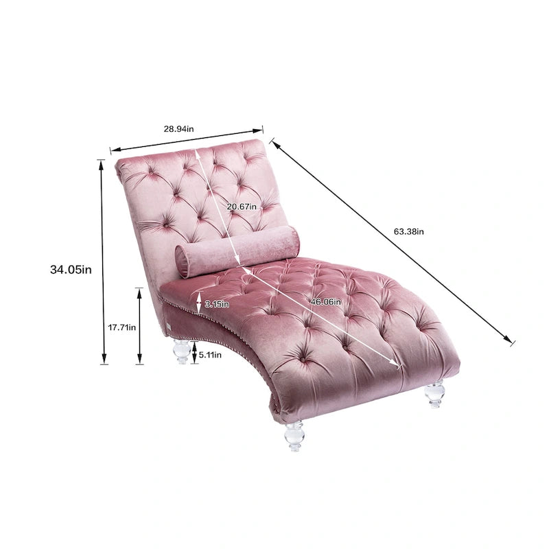 Lounge-Chaiselongue mit Acrylfüßen