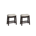 Grey PU Upholstery Bar Stool, Set of 2