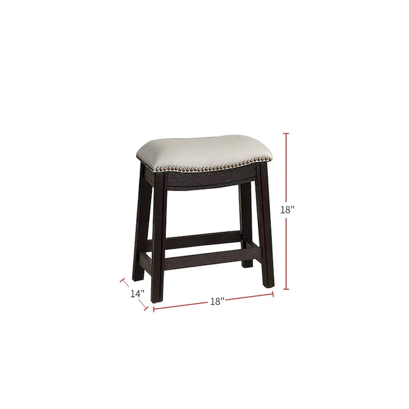 Barhocker mit grauem PU-Bezug, 2er-Set