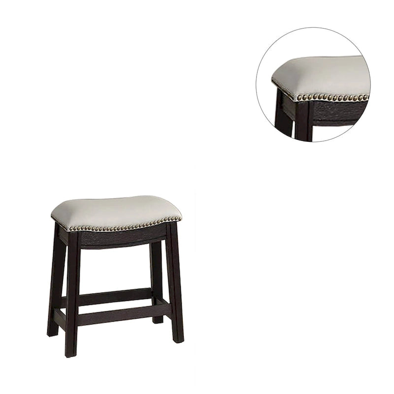 Barhocker mit grauem PU-Bezug, 2er-Set