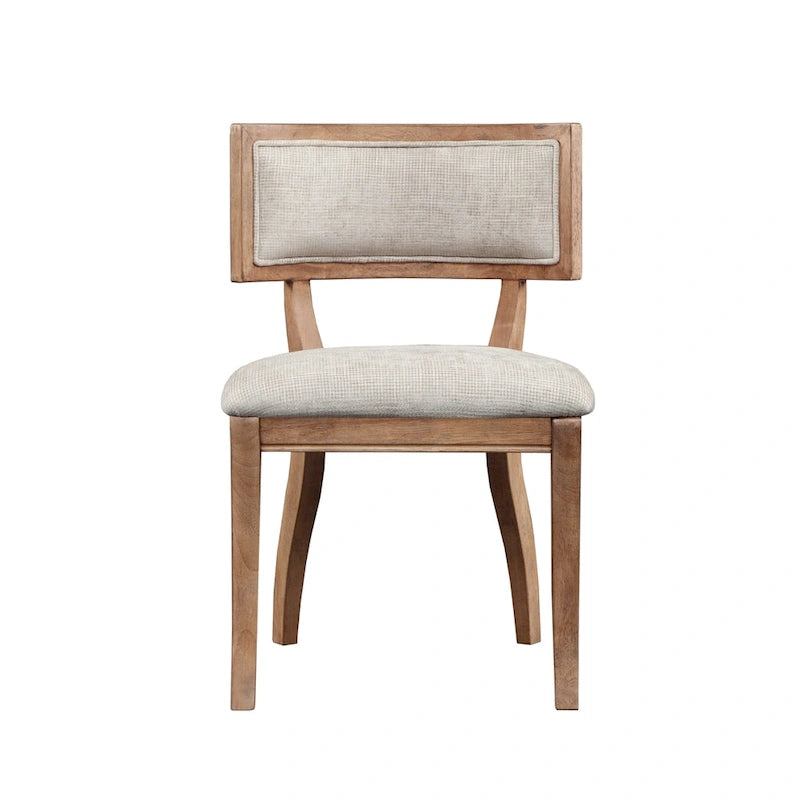Esszimmerstuhl-Set in Beige/Hellnatur, 2 Stück