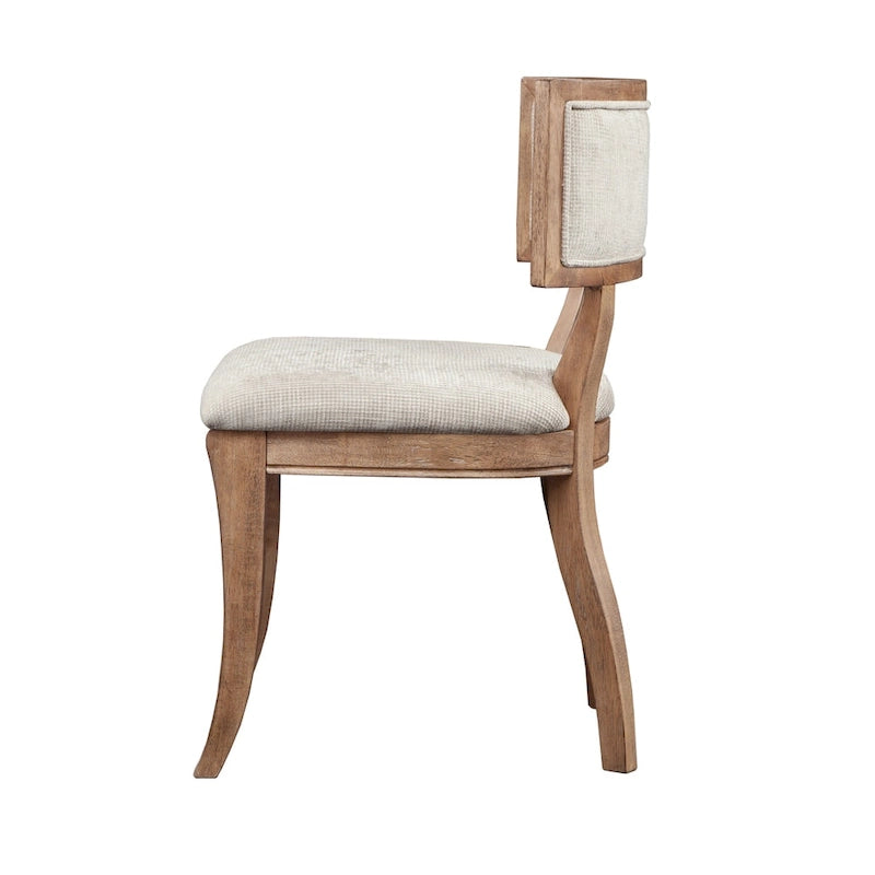 Esszimmerstuhl-Set in Beige/Hellnatur, 2 Stück
