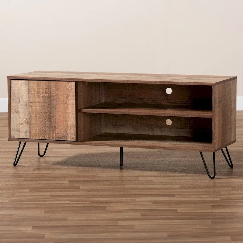 Soporte para televisor moderno y contemporáneo con 1 puerta