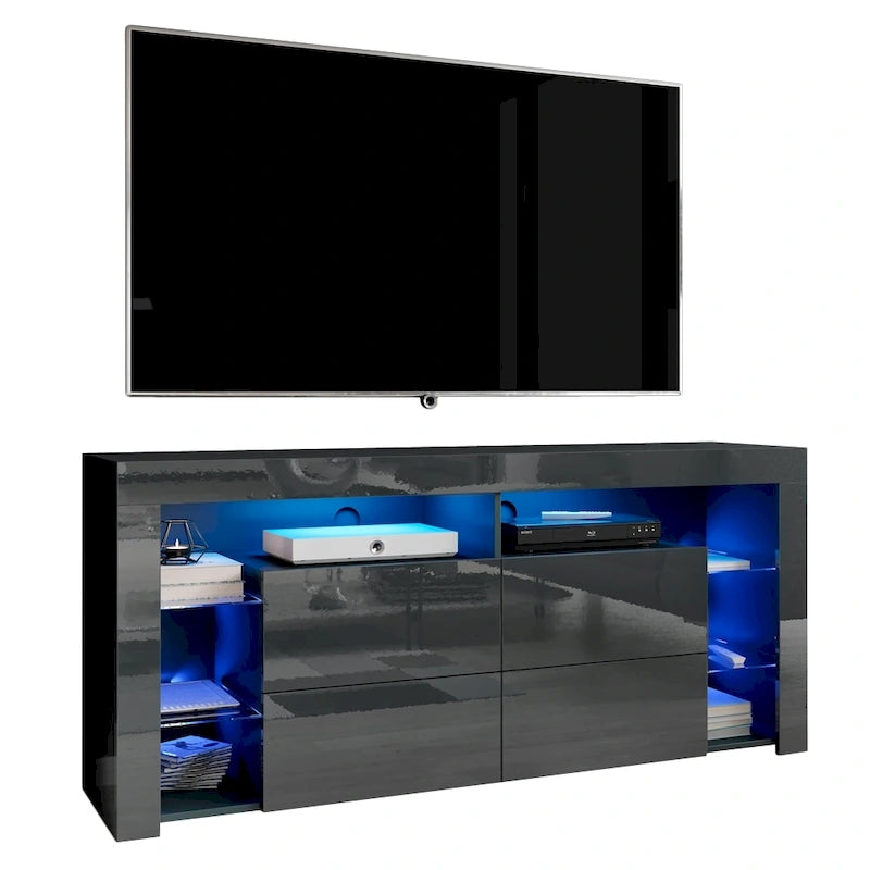 Moderner TV-Ständer, 61 Zoll, glänzend