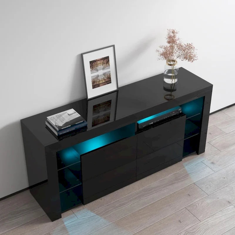 Moderner TV-Ständer, 61 Zoll, glänzend
