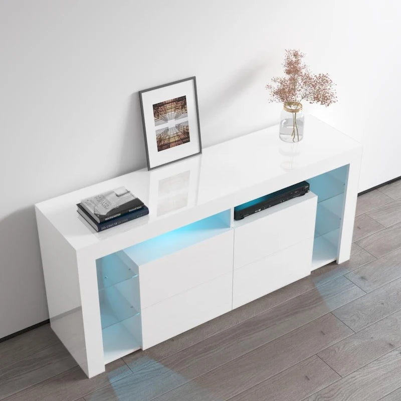 Moderner TV-Ständer, 61 Zoll, glänzend