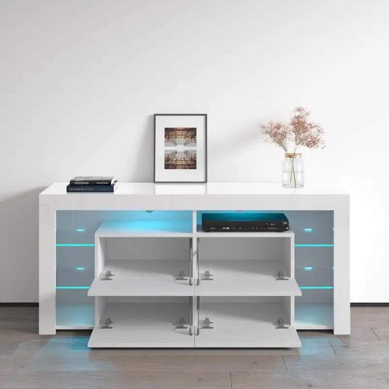 Moderner TV-Ständer, 61 Zoll, glänzend