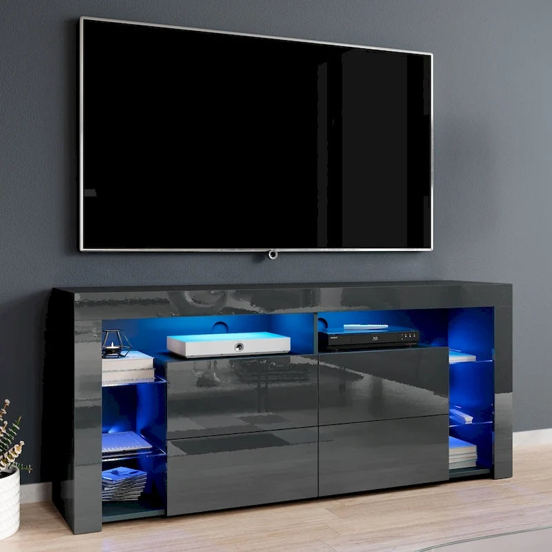 Moderner TV-Ständer, 61 Zoll, glänzend