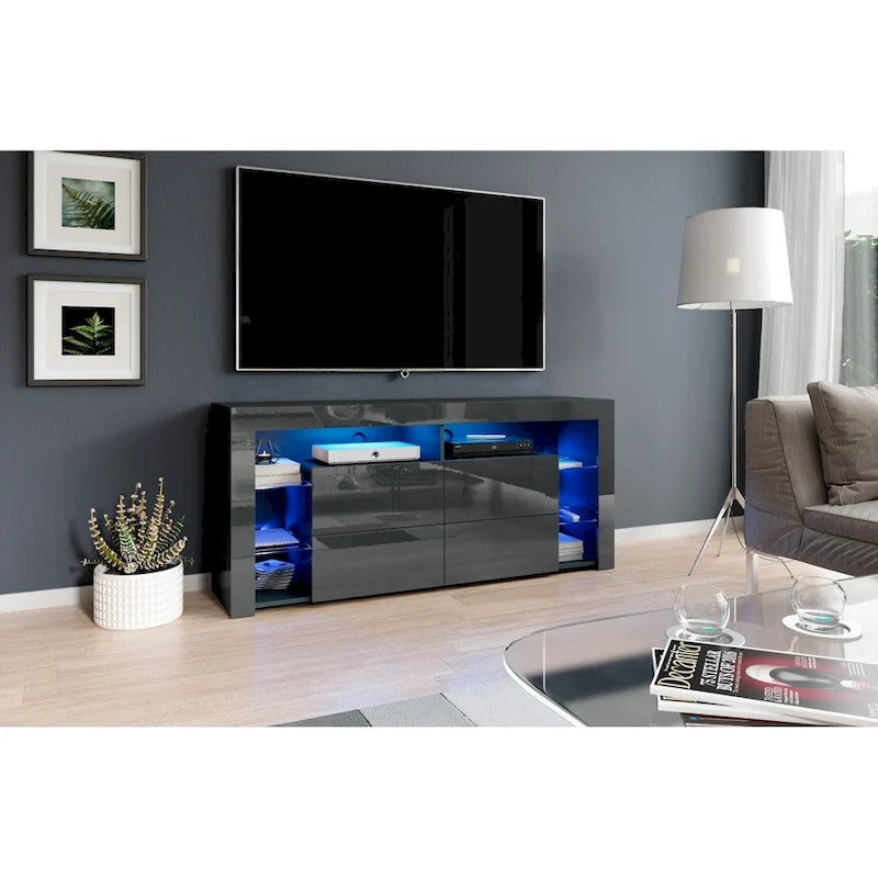 Moderner TV-Ständer, 61 Zoll, glänzend