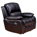 Fauteuil club inclinable et berçant en cuir reconstitué pour le salon