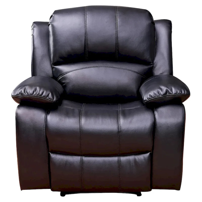 Fauteuil club inclinable et berçant en cuir reconstitué pour le salon