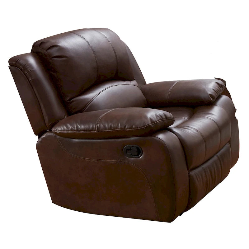 Fauteuil club inclinable et berçant en cuir reconstitué pour le salon
