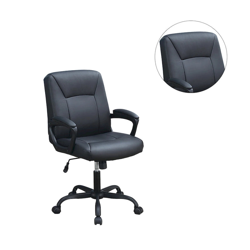 Chaise de bureau à hauteur réglable avec accoudoirs rembourrés