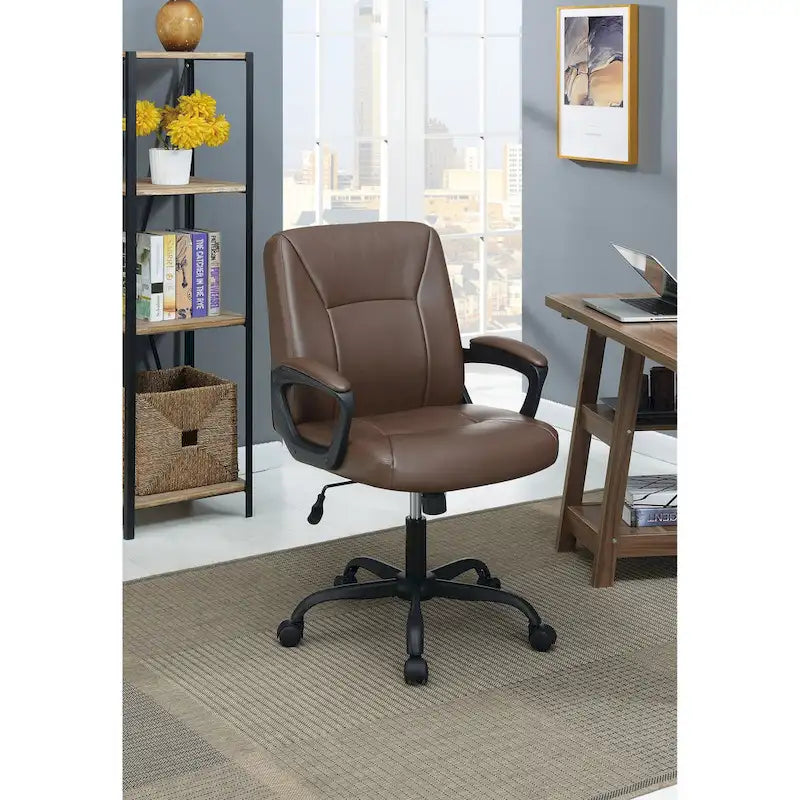 Chaise de bureau à hauteur réglable avec accoudoirs rembourrés