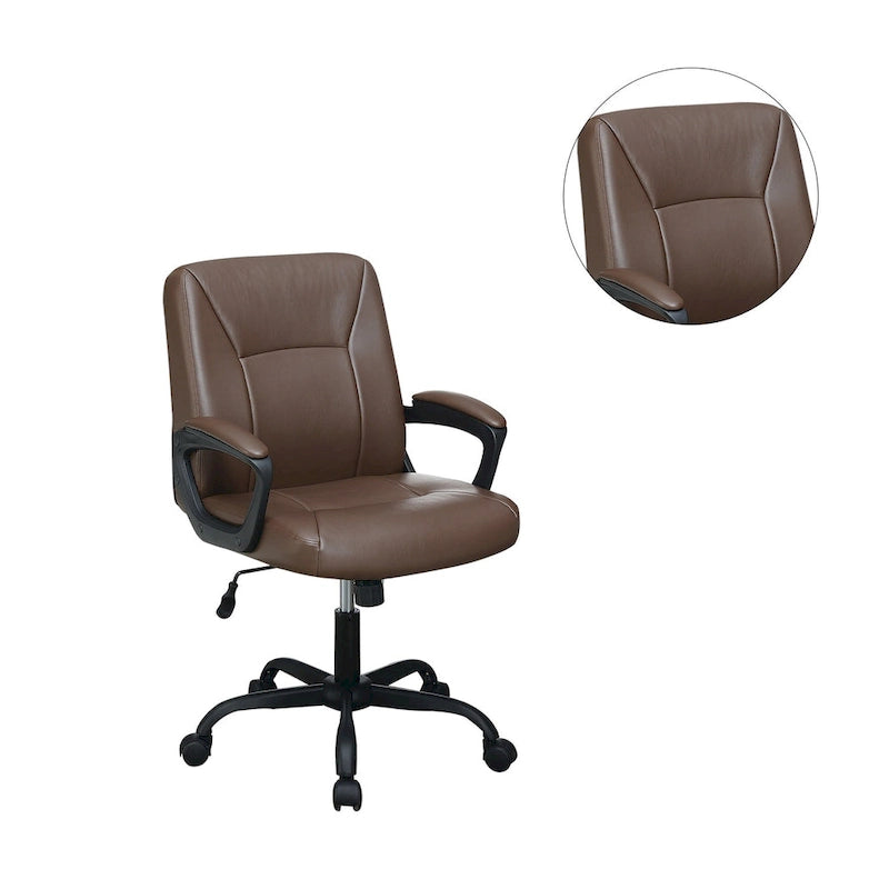 Chaise de bureau à hauteur réglable avec accoudoirs rembourrés