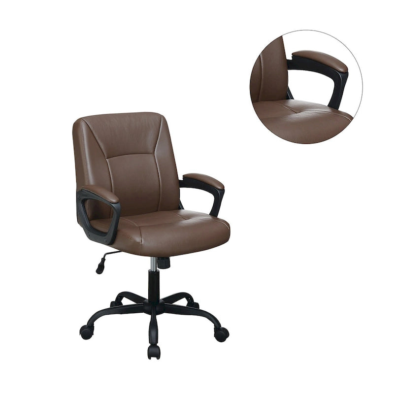 Chaise de bureau à hauteur réglable avec accoudoirs rembourrés