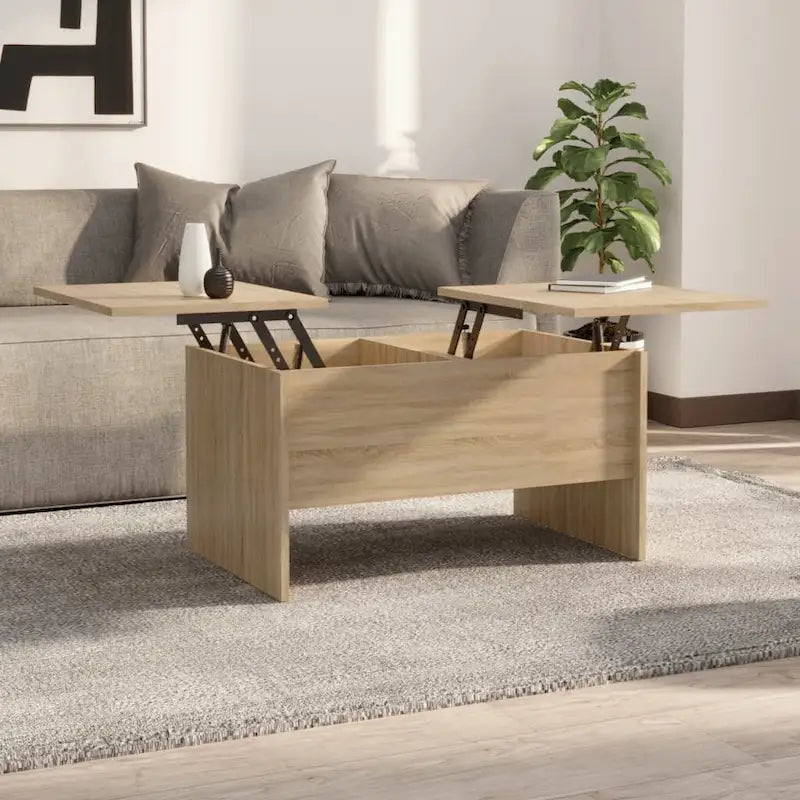 Table basse avec plateau relevable, table d’appoint, table de canapé décorative en bois d’ingénierie - 31.5 x 19.7 x 16.7