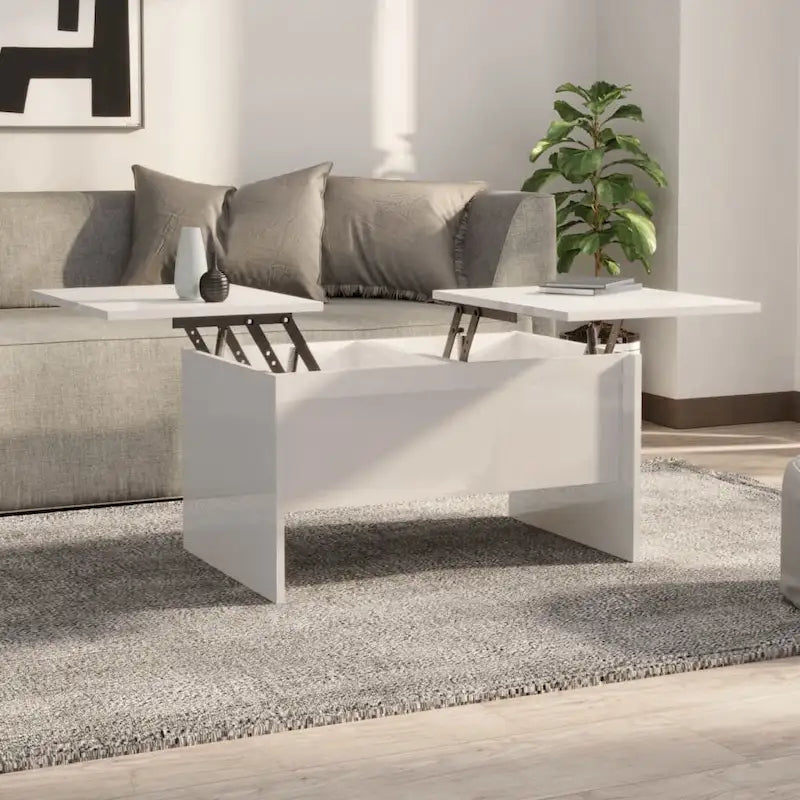 Table basse avec plateau relevable, table d’appoint, table de canapé décorative en bois d’ingénierie - 31.5 x 19.7 x 16.7