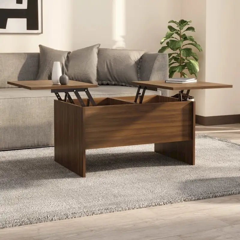 Table basse avec plateau relevable, table d’appoint, table de canapé décorative en bois d’ingénierie - 31.5 x 19.7 x 16.7