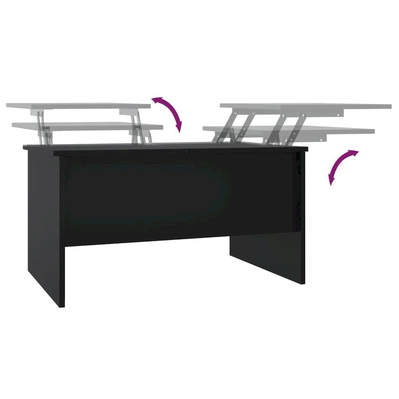 Table basse avec plateau relevable, table d’appoint, table de canapé décorative en bois d’ingénierie - 31.5 x 19.7 x 16.7