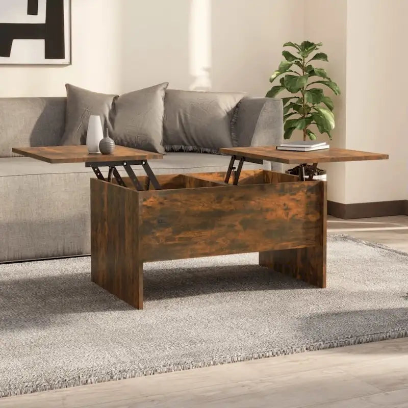 Table basse avec plateau relevable, table d’appoint, table de canapé décorative en bois d’ingénierie - 31.5 x 19.7 x 16.7