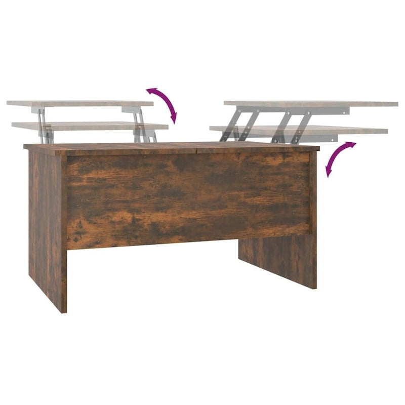 Table basse avec plateau relevable, table d’appoint, table de canapé décorative en bois d’ingénierie - 31.5 x 19.7 x 16.7