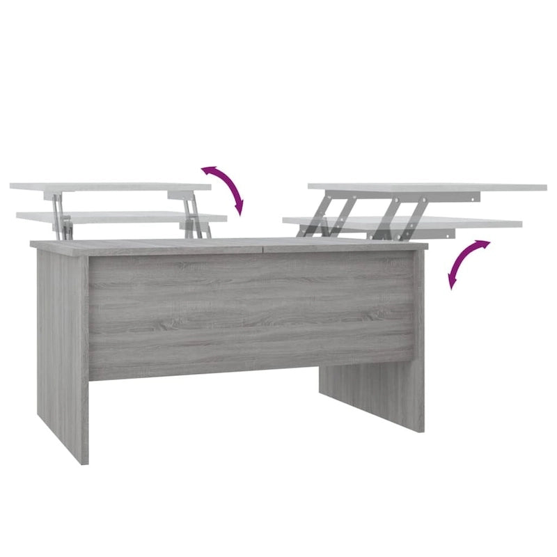 Table basse avec plateau relevable, table d’appoint, table de canapé décorative en bois d’ingénierie - 31.5 x 19.7 x 16.7