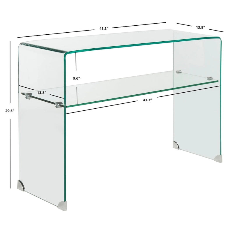 Transparenter Konsolentisch - 43.3 x 13.8 x 29.5 - 43Wx14Dx30H