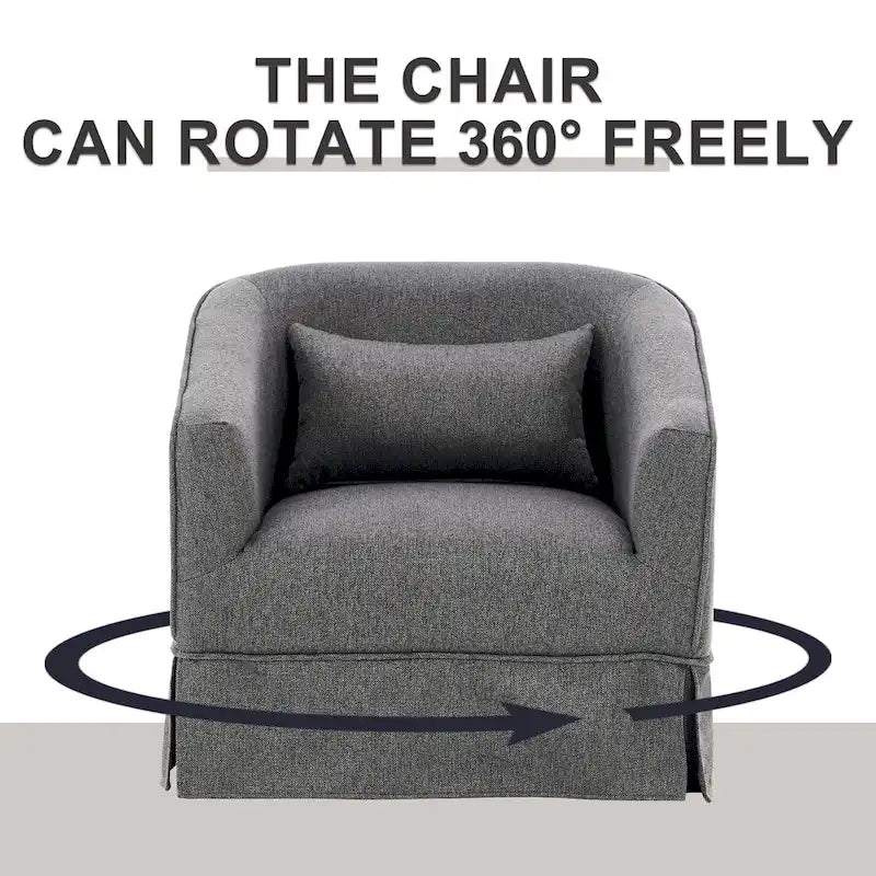Drehbarer Clubsessel mit Ottoman