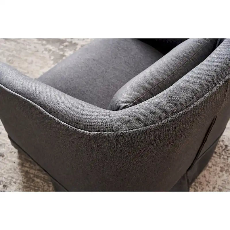 Drehbarer Clubsessel mit Ottoman