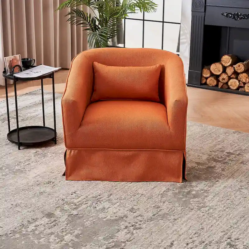 Drehbarer Clubsessel mit Ottoman