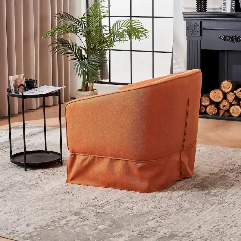 Drehbarer Clubsessel mit Ottoman