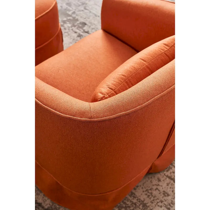 Drehbarer Clubsessel mit Ottoman