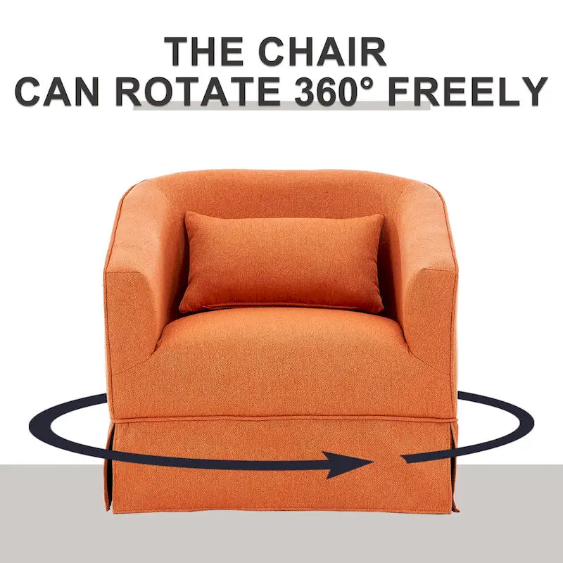 Drehbarer Clubsessel mit Ottoman