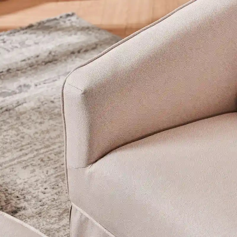 Drehbarer Clubsessel mit Ottoman