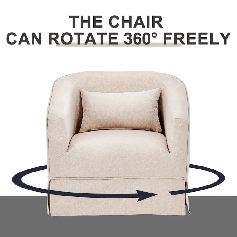 Drehbarer Clubsessel mit Ottoman