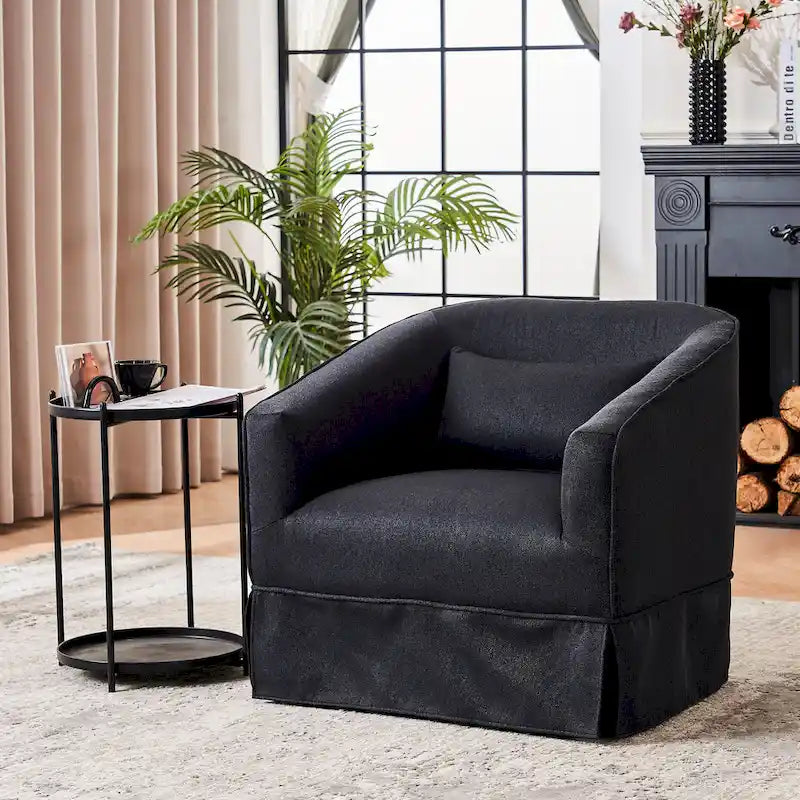Drehbarer Clubsessel mit Ottoman