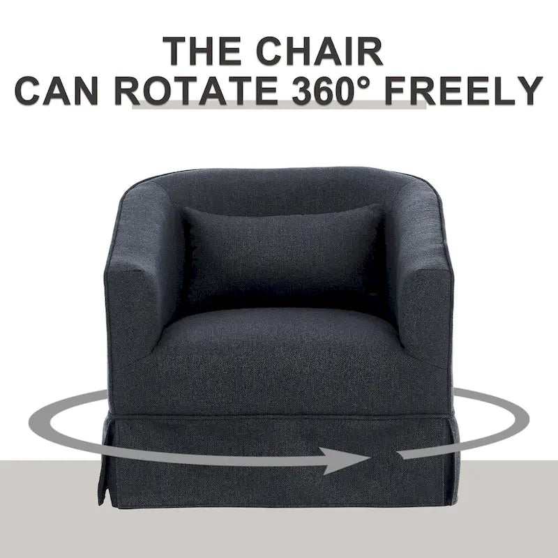 Drehbarer Clubsessel mit Ottoman