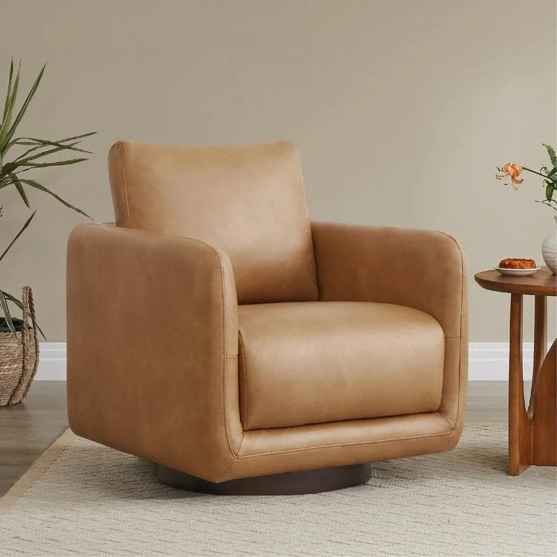 Rebecca Swivel Accent Chair Armchair with Back Cushion