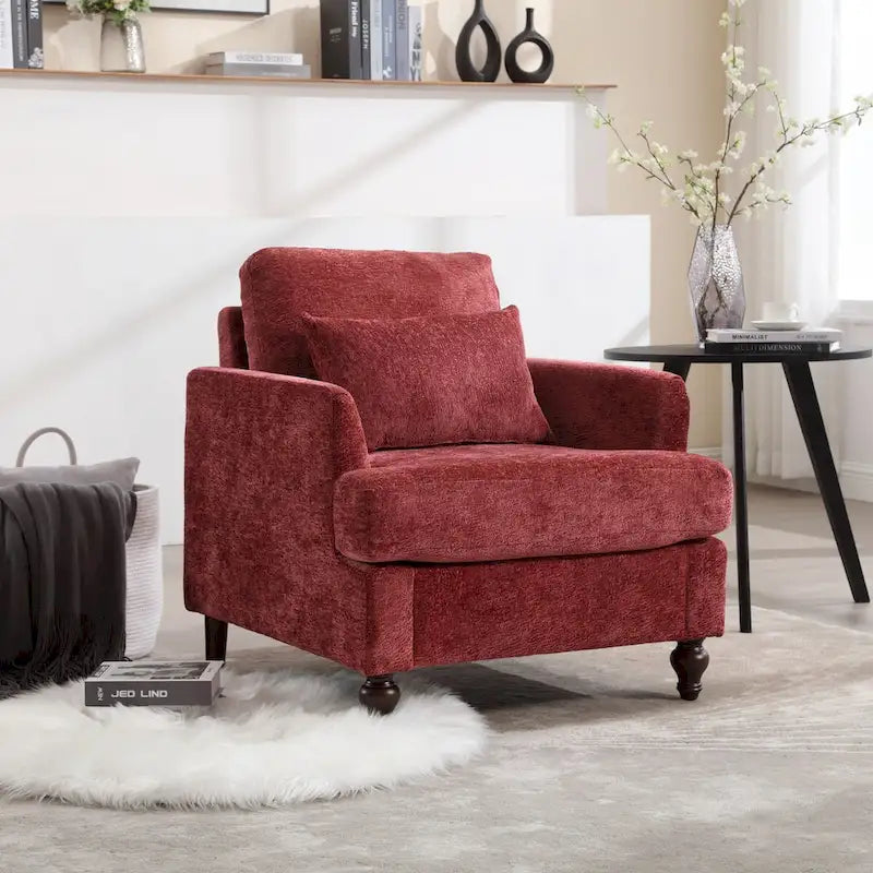Sillón con estructura de madera, sillón decorativo moderno