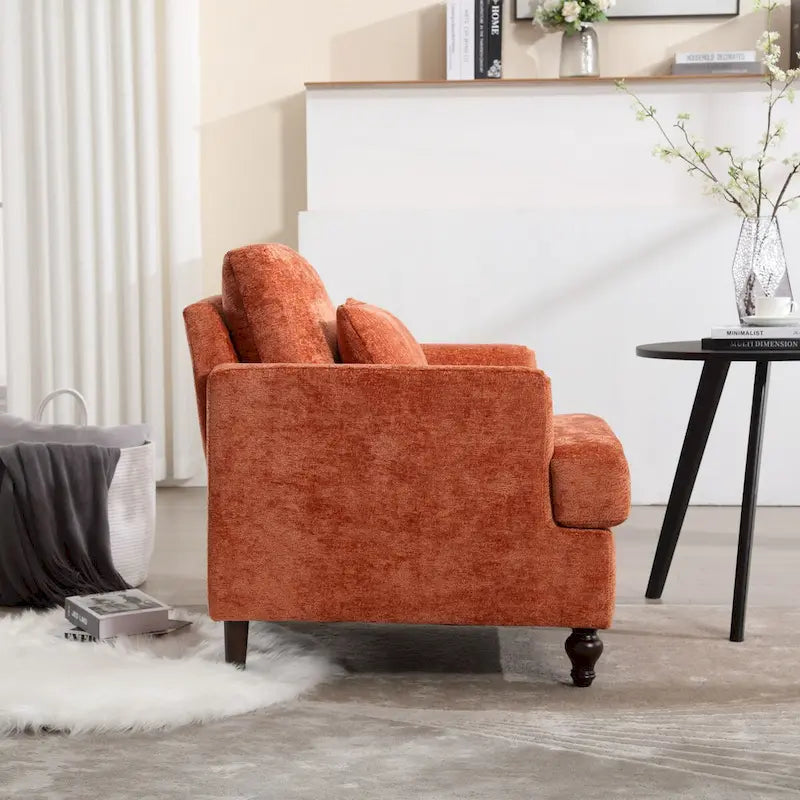 Sillón con estructura de madera, sillón decorativo moderno