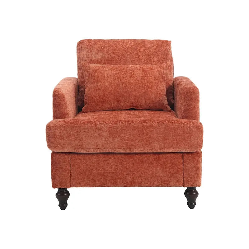 Sillón con estructura de madera, sillón decorativo moderno