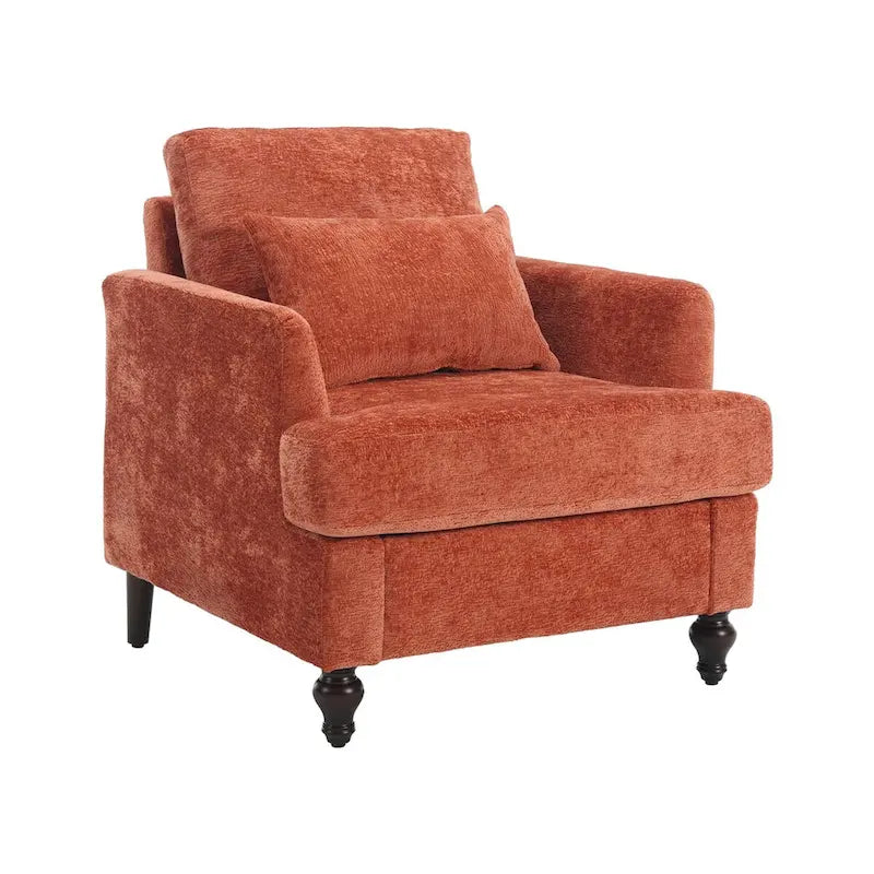 Sillón con estructura de madera, sillón decorativo moderno