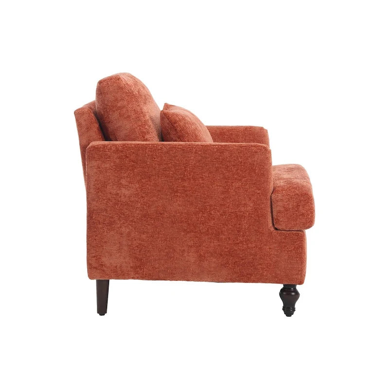Sillón con estructura de madera, sillón decorativo moderno