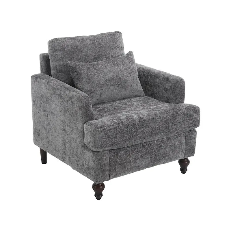 Sillón con estructura de madera, sillón decorativo moderno
