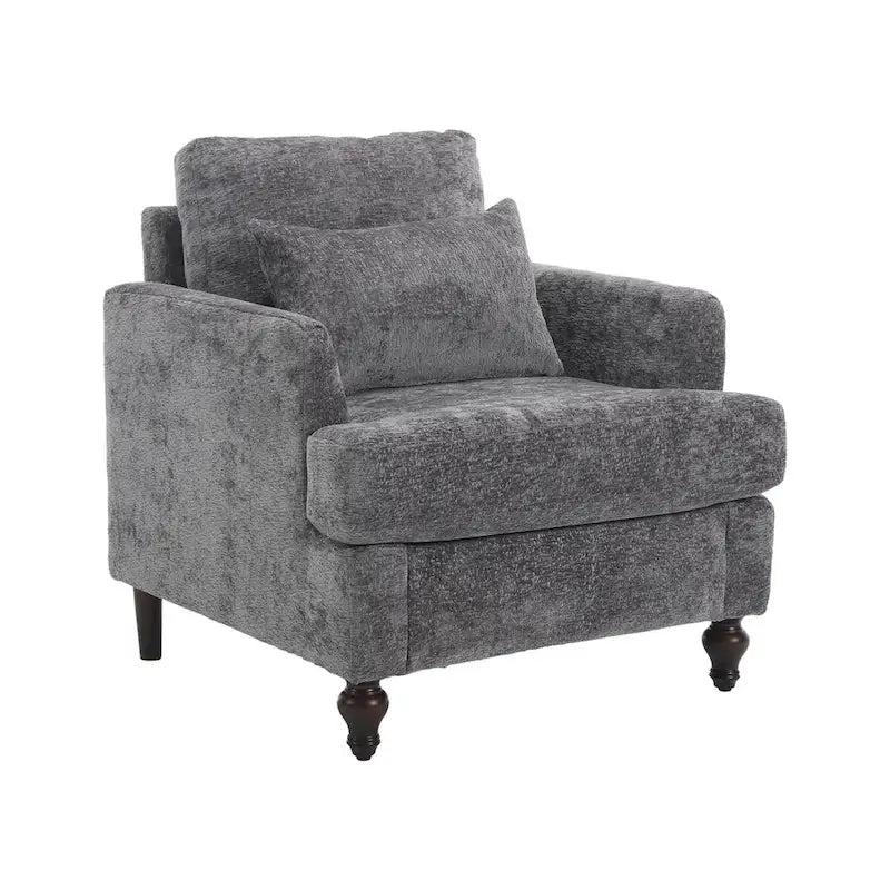 Sillón con estructura de madera, sillón decorativo moderno