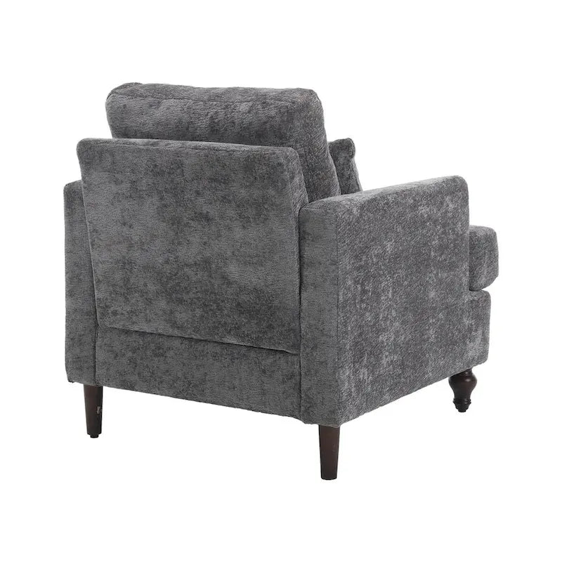 Sillón con estructura de madera, sillón decorativo moderno